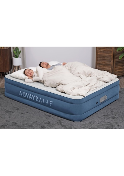 Bestway 67624 Alwayzaire Çift Kişilik Dahili Çift Pompalı Şişme Yatak 2.03m X 1.52m X 46cm Mavi