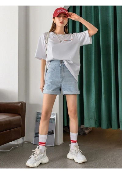 Kadın Beyaz Oversize Dreamers Baskılı T-shirt Beyaz
