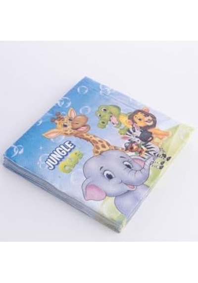 Jungle Club Temalı 20 Adet Peçete, 33x33 Cm -