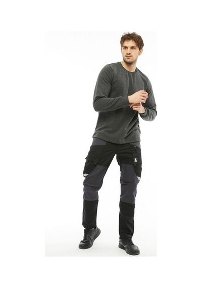 Uniprom Sweatshirt Bisiklet Yaka Içi Polarlı 3 Iplik Pamuklu Normal Kesim Erkek Antrasit