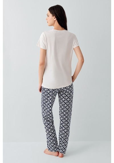 Arnetta Kadın Krem Pijama Takım Ar3661-s-v1 Krem