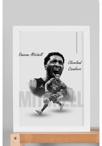 Donovan Mitchell Çerçeveli Tablo - Cleveland Cavaliers Nba Posteri Tablo