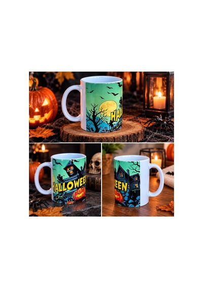 Halloween Temalı Kupa Beyaz - 931337487 Beyaz