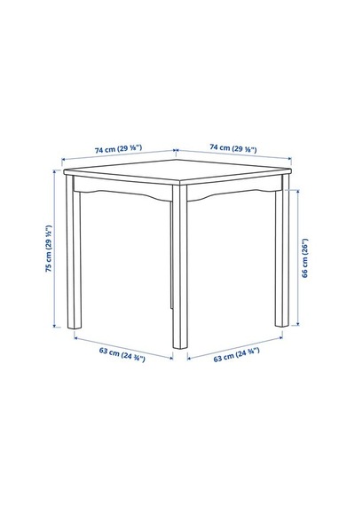 Ikea Hauga Mutfak Masası, Beyaz, 74x74 Cm