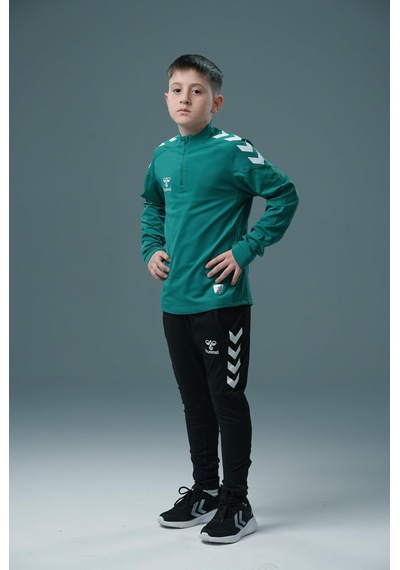 Hummel Line Antrenman Eşofman Üstü Yeşil Çocuk