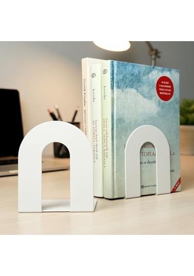 2'li Metal Kitap Desteği Kitap Tutucu Ikili Dekoratif Aksesuar Mavi