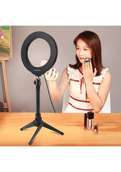 Puluz 6.2cm Pkt3032 Led Işık 16cm Stand Youtubercanlı Yayın Selfie Tiktok Makeup- 5775
