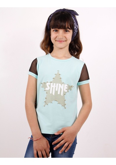 Toontoy Kids Toontoy Kız Çocuk Shine Yıldız Baskılı Kol Kısmı Fileli Tişört Mint Yeşili Toontoy Kids Toontoy Kız Çocuk Shine Yıldız Baskılı Kol Kısmı Fileli Tişört Mint Yeşili