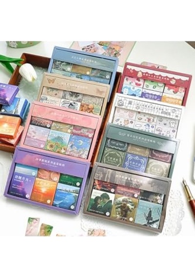 Sanat Temalı 6 Adet Sticker Kutu Seti Bullet Journal