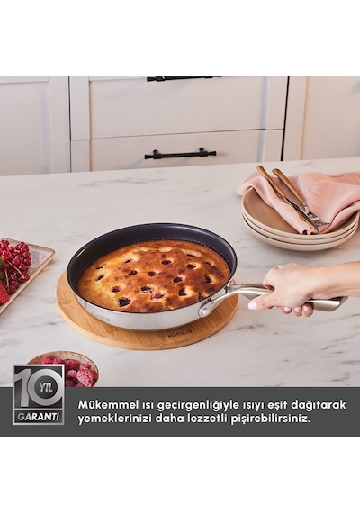 Karaca Plasma Steel 316+ 3Ply Yanmaz Yapışmaz Çelik Tava 24 cm
