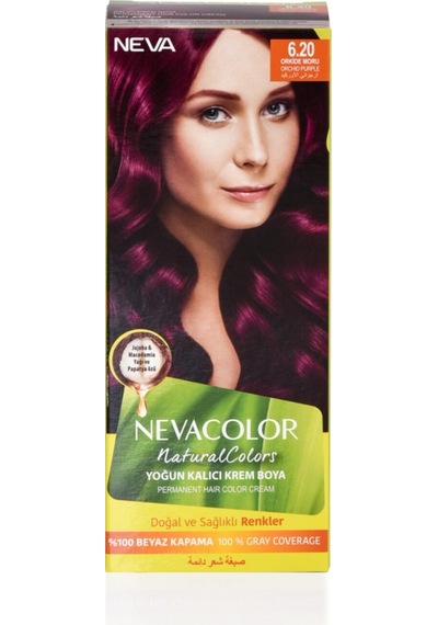 Neva Color Natural Colors 6.20 Orkide Moru - Kalıcı Krem Saç Boyası Seti