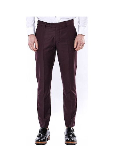 Desensiz Bordo Erkek Kumaş Pantolon - Wessi Siyah