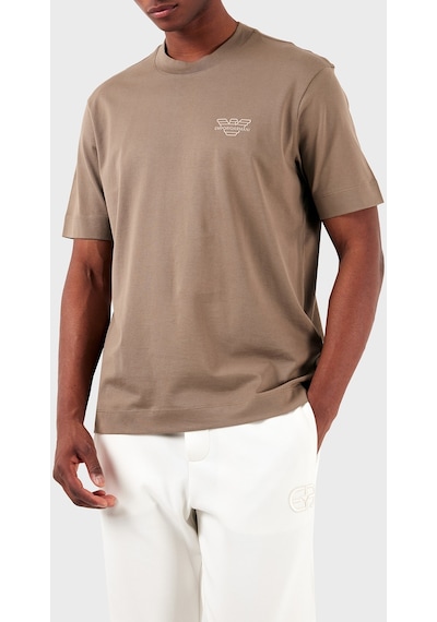 Emporio Armani Erkek T Shirt 3d1th3 1jocz 04b4 Kahve Kahverengi