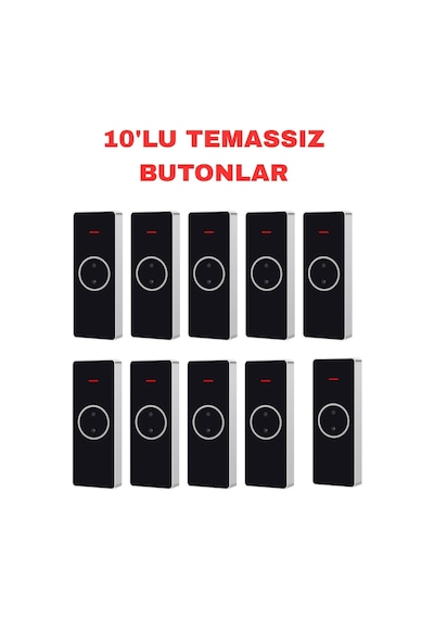 Sr-706 Temassız Kapı Açma Butonu Kızılötesi Sensörlü Sıva Üstü Çıkış Butonu Dc 9-12v 10 Adet