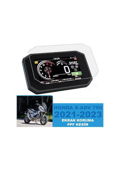 Honda X-adv 750 2021-2023 Tft/lcd Ekran Koruma Şeffaf Folyo Sticker Etiket Modeli