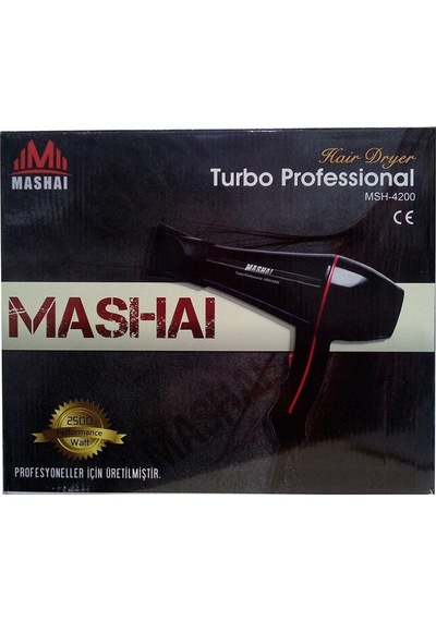 Mashai Msh-4200 Profesyonel Fön Makinesi 2500 W Siyah