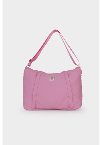 İcone Bag Paraşüt Kumaş Çanta - Yoga Mat Bölmeli, Fermuarlı Cepli, Ayarlanabilir Askılı, Fileli İç Cep Pembe