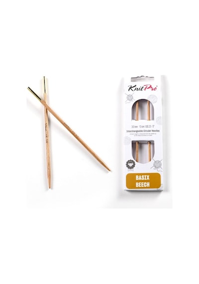 Knitpro Zing Değiştirilebilir Misinalı Şiş Seti 13 Cm Basix Beech Normal I.chng Ndl -3.00mm 35631