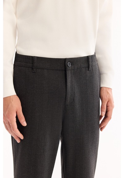 Avva Erkek Antrasit Yanı Lastikli Kolay Ütülenen Slim Fit Pantolon A52y3040