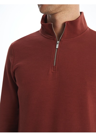 Lcwaıkıkı Classic Turuncu Dik Yaka Erkek Sweatshirt