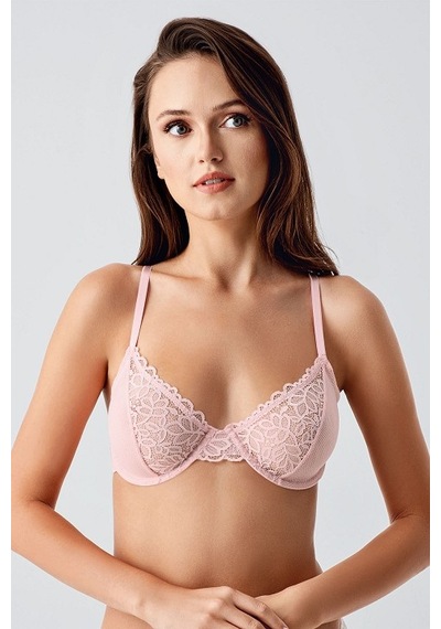 New Bra 34-8410 Telli Desteksiz Sütyen Pudra
