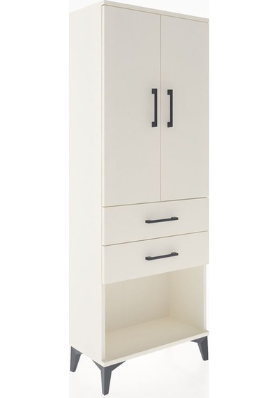 Arges Dolap Tek Raflı 2 Çekmeceli Tek Askılı 60x30x163 Aytaşı... Aytaşı