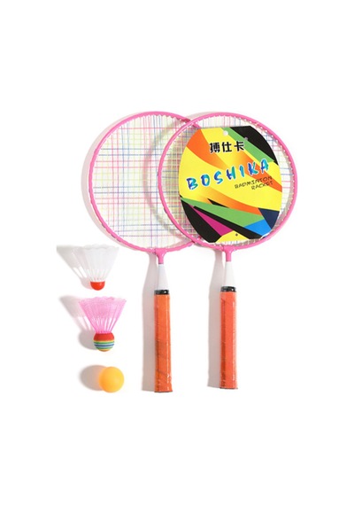 Vkemall Çocuk Badminton Seti: Nylon-alloy Raketler, Toplar, Çanta İçeren Spor Oyuncak Paketi Pembe