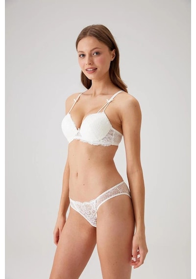 Pierre Cardin 4031 Amanda Push-up Sütyen Külot Takımı - Ekru Ekru