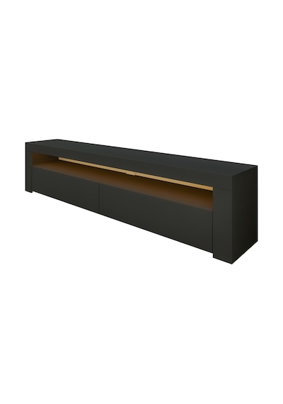 Batı Led Işıklı 2 Kapaklı Tv Sehpası 150 Cm Minimal Tasarım Antrasit