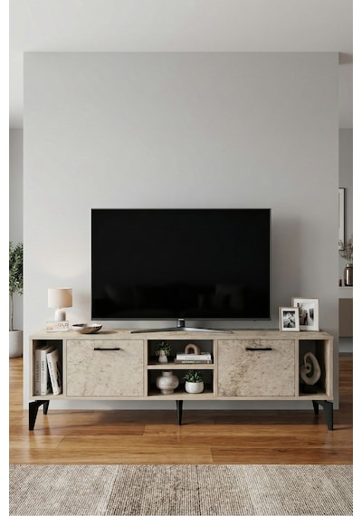 Linya Tv Sehpası Suntalam Ekru 160x35 Cm