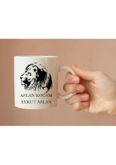 Kişiye Özel Aslan Kocam Kupa Bardak