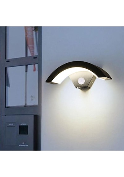 Elektrikle Çalışır, Sensörlü 24 Watt İç Ve Dış Mekan Led Duvar Aplik 3000k G. Işığı Led Armatür Gün Işığı - Sarı