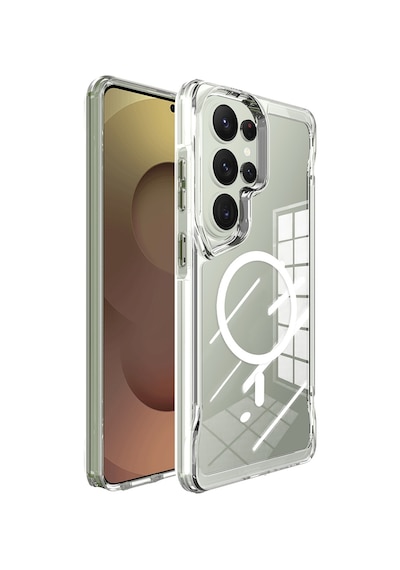 Galaxy S26 Ultra Kılıf Zore M-safe Şarj Özellikli T-max M-safe Kapak Seffaf