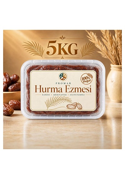 Katkısız Doğal Hurma Ezmesi - %100 Hurma Püresi 5 Kg