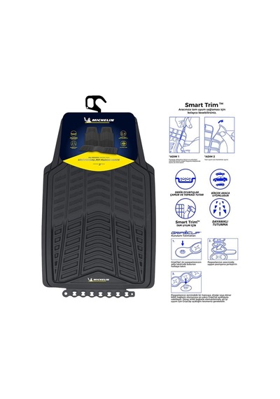 Michelin Mc33863 Tüm Araçlara Uyumlu 3 Parça Üniversal 3d Havuzlu Oto Paspas Fr Mc33863