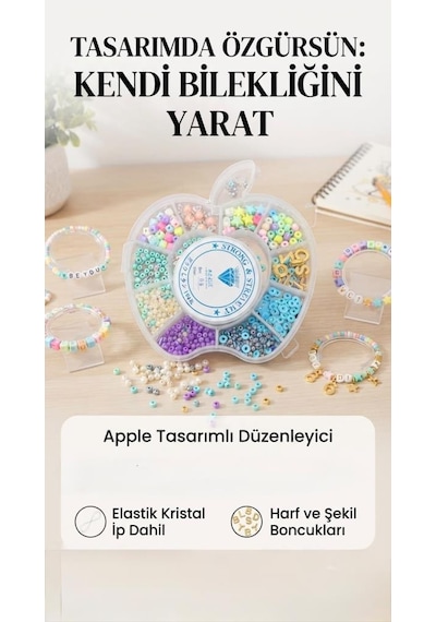 Kendin Yap Eğitici Ve Eğlenceli Takı Seti Elma Kutulu Tasarım İle Eğlence Dolu Tasarım Dünyası