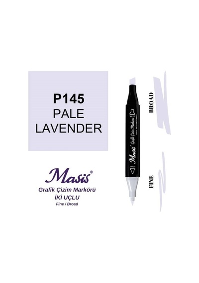 Çift Uçlu Marker Grafik Çizim Kalemi 145 Açık Lavanta
