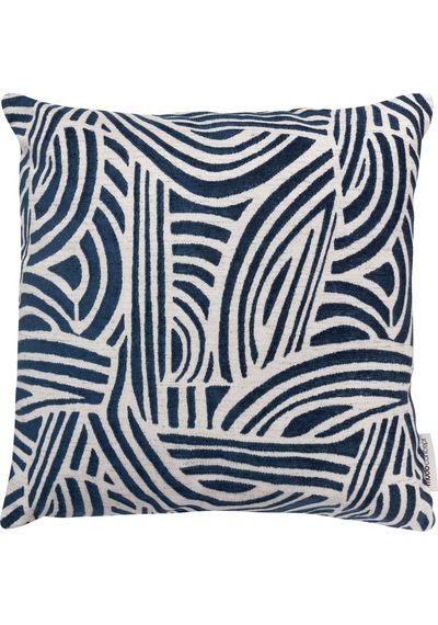 Mudo Home Alba Wave Kırlent Lacivert 50x50