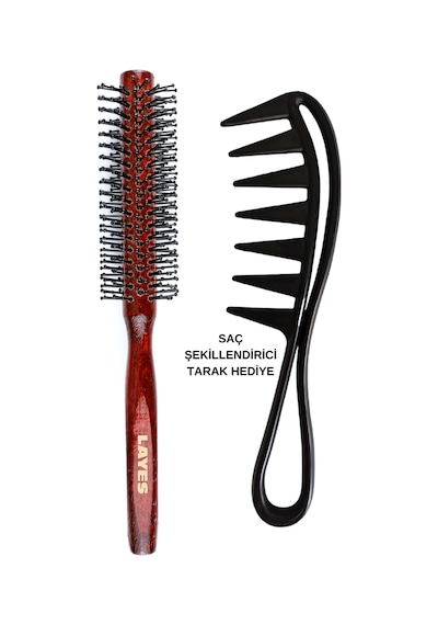 Layes Saç Fırçası + Şekillendirici Tarak