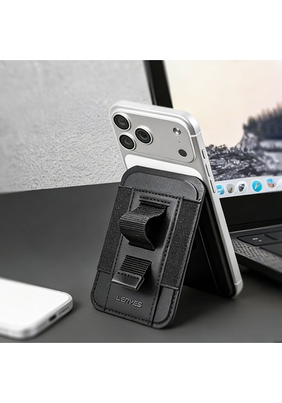 Lenyes Lmw104 Parmak Lastikli Magnetik Standlı Kartlık Siyah