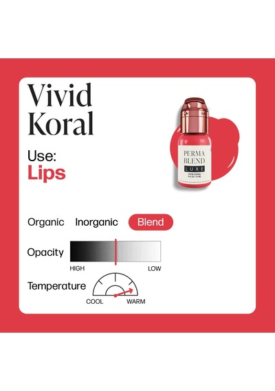 Perma Blend Luxe Vivid Koral Kalıcı Makyaj Dudak Pigmenti 15ml