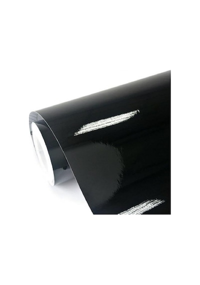 Parlak Siyah Yapışkanlı Kaplama Folyosu 61 Cm X 2 Mt