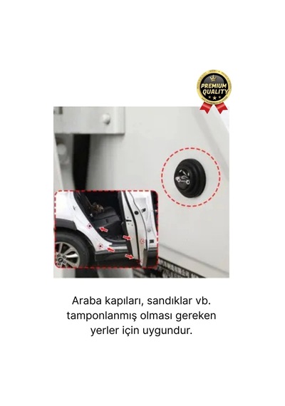Yüksek Kalite Dayanıklı Çarpma Engelleyici Araba Oto Kapı Sesi Darbe Emici Absorbe Aparatı 10 Adet