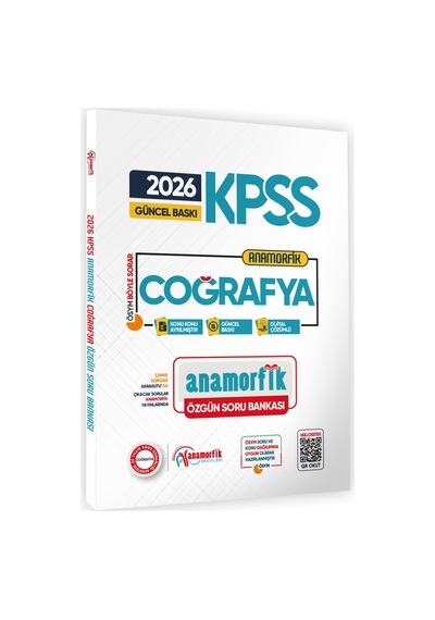 2026 KPSS Anamorfik Coğrafya Soru Bankası Yeni Müfredat Dijital Çözümlü