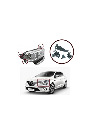 Megane 4 2016-2021 Sol Far Ayağı Tamir Kit