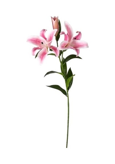 Yapay Çiçek Zambak Pembe-beyaz 85 Cm.