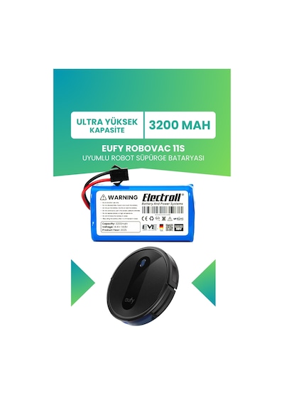 Eufy Robovac 11s Batarya 3.200mah Pil Robot Süpürge Bataryası