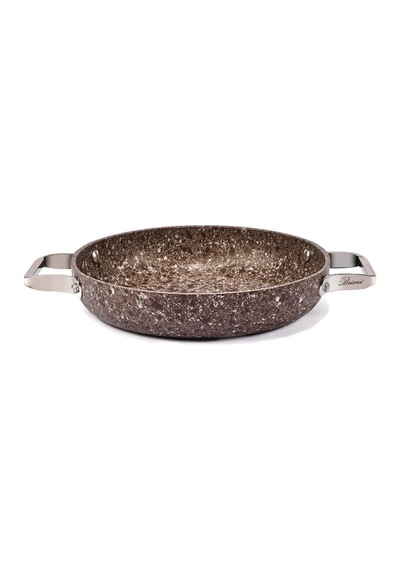 Stone-age Terra 24cm Çizilmez Yanmaz Yapışmaz İndüksiyonlu Sahan-7663 Kahverengi