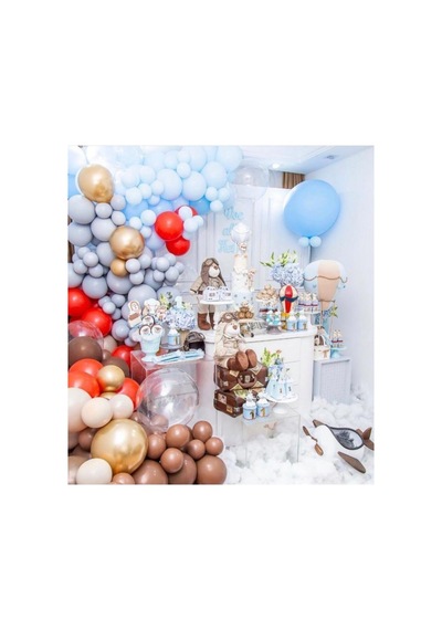 Krom Ve Pastel Balon Konsept Zincir A