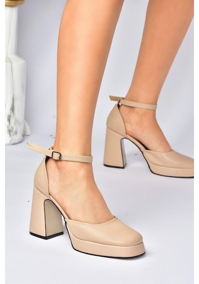 Fox Shoes Ten Kalın Platform Topuklu Kadın Ayakkabı M404100809